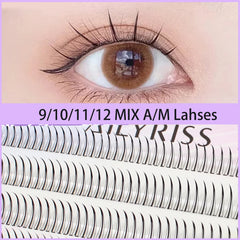 A/M Type A False Eyelashes 8-12mm Mix Fake Lashes Natural Fairy Lash Korean Makeup Individual Cluster Eye Lashes