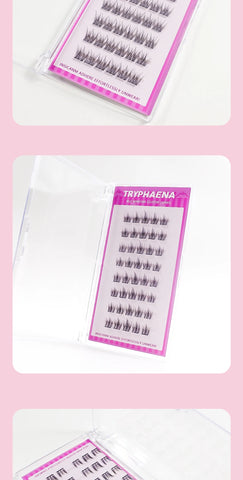Self Adhesive Bottom Lashes No Glue Needed Reusable Under Eyelash Korean / Makeup DIY Individual Manga Lash Clusters