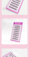 Self Adhesive Bottom Lashes No Glue Needed Reusable Under Eyelash Korean / Makeup DIY Individual Manga Lash Clusters