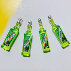 10Pcs Drink Alcohol Wine Bottle Charms for Pendant Jewelry