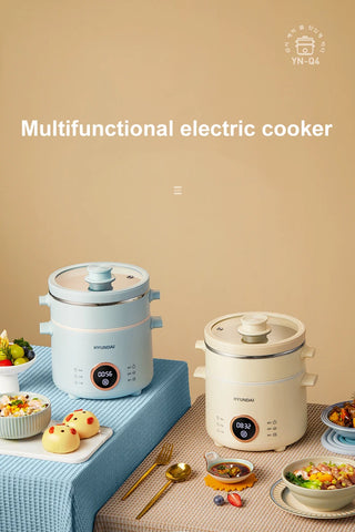 2.0L Rice Cooker Multifunctional Household Porridge Cooking Rice Cooker With Steamer Double Layer Non-Stick Electric Cooker 220V