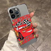Clear Cover Phone Case for iPhone 14 15 16 Plus 11 12 Pro Max Disney Lightning McQueen