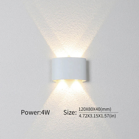LED Wall Light Outdoor Indoor 2W 4W 6W 8W 10W AC85-265V Up Down White Black Modern Light For Home Garden Bedroom Corridor