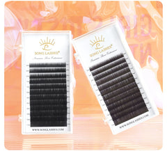 SONG LASHES  High Quality Straight Curvate Eyebrow Extensions False Eyebrow 12 lines Brown Color Eyebrow Extension