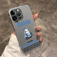 Clear Cover Phone Case for iPhone 14 15 16 Plus 11 12 Pro Max Disney Lightning McQueen