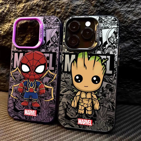 Marvel Sipiderman Groot- Phone Case for iPhone 15 16 Pro Max 11 13 Pro 14 Plus 12 11Pro 15Pro Max Shockproof Soft Cover