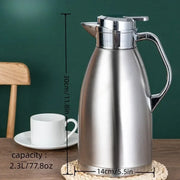 SUS304 stainless steel Roman kettle Vacuum insulated kettle Coffee kettle Household kettle Large capacity teapot camping kettle