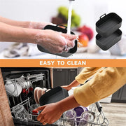 Silicone Pot Air Fryer Liners for Ninjas Dual Air Fryer, Reusable Double Silicone Air Fryer Liner, Air Fryer Accessories Air Fry