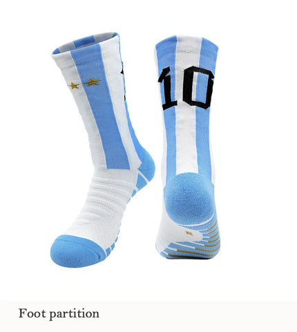 Professional soccer socks Training socks Star number football socks sports socks Men's socks Football socks Middle tube socks