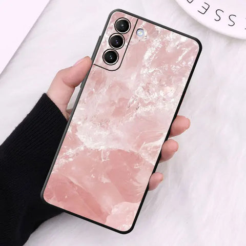 Case for Samsung Galaxy S24 S23 S10e S8 S7 S10 S21 S21 Plus S22 Ultra 5G S20 FE S9 Soft Gold Pink Rose Glitter Hearts Cover