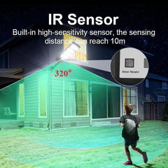 10000W Outdoor Solar Lamp Ultra Powerful Solar Outdoor Lights 320° Wide Range Lighting Brightness Adjustable Street Spotlights