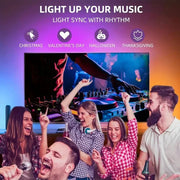 Smart TV LED Backlight with Camera for 55-75 inch Screens RGBIC LED Strip Lights Music Sync APP Control LED Ambient Lighting