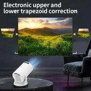 Outdoor Movie Projector 1080P LED, 270° Adjustable Angle, Support USB/TV Box/Phone/PC for Camping