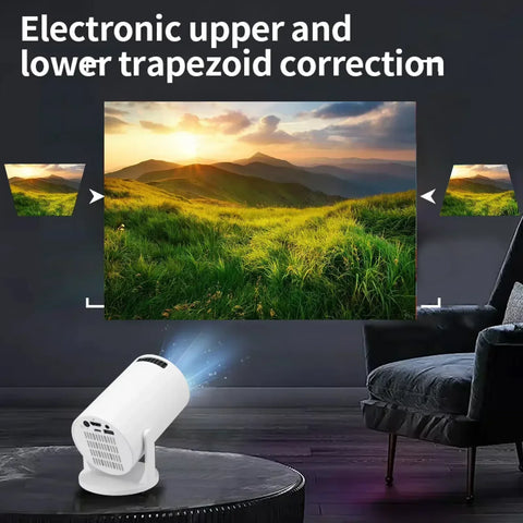 Outdoor Movie Projector 1080P LED, 270° Adjustable Angle, Support USB/TV Box/Phone/PC for Camping