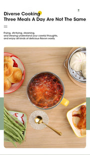 1.8l Multifunctional Cooker Hot Pot Multifunctional Student Dormitory Electric Electric Cooking Noodles Home Pot Stainless Steel