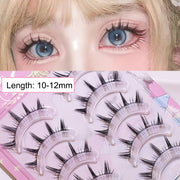 New Doll Lashes Extension Natural Cat Eye False Eyelashes Cosplay Makeup Cross Strip Eye Lashes Handmade Manga Anime Lash