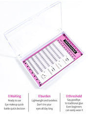 Self Adhesive Bottom Lashes No Glue Needed Reusable Under Eyelash Korean / Makeup DIY Individual Manga Lash Clusters