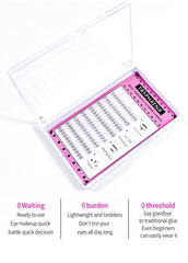 Self Adhesive Bottom Lashes No Glue Needed Reusable Under Eyelash Korean / Makeup DIY Individual Manga Lash Clusters