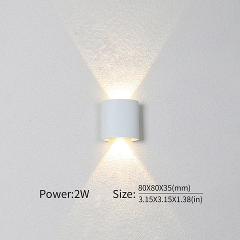 LED Wall Light Outdoor Indoor 2W 4W 6W 8W 10W AC85-265V Up Down White Black Modern Light For Home Garden Bedroom Corridor