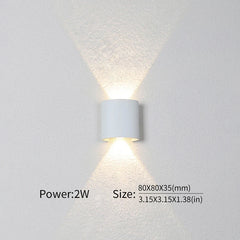 LED Wall Light Outdoor Indoor 2W 4W 6W 8W 10W AC85-265V Up Down White Black Modern Light For Home Garden Bedroom Corridor