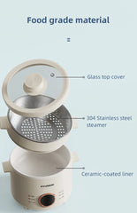 2.0L Rice Cooker Multifunctional Household Porridge Cooking Rice Cooker With Steamer Double Layer Non-Stick Electric Cooker 220V