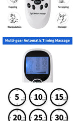 Digital TENS Machine EMS Massager Electric Pulse Muscle Stimulator for Back Neck Electrode Massage Pads Convenient Use at Home