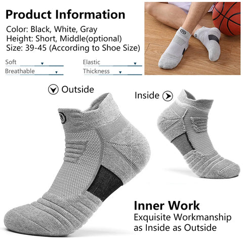 Breathable Basketball Socks Outdoor Cycling Socks Sports Socks Protect Feet Wicking Bike Running Football Sport Socks Men Socks