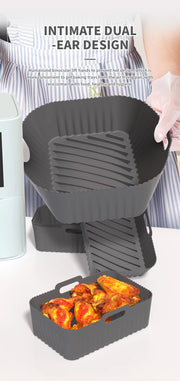 Non-stick Rectangular Air Fryer Basket Easy Clean Air Fryer Silicone Pot Air Fryer Basket Suitable for Air Fryer