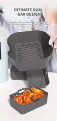 Non-stick Rectangular Air Fryer Basket Easy Clean Air Fryer Silicone Pot Air Fryer Basket Suitable for Air Fryer