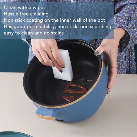 800W Electric Cooker 2.5L 3 Speed Control Single Layer Electric Pot Multifunctional Cooker Home Kitchen Cookware