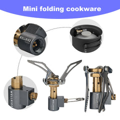 3000W Portable Camping Stove Foldable Mini Cooker Outdoor Pocket Stand Burner Lightweight Aluminum Gas Stove For Picnic Cooking