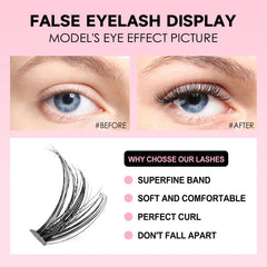 DIY Lashes Extension Kit Eyelashes 200 PCS Clusters Lash Bond and Seal Makeup Tools for Gluing  Lashes Gluing Glue  Accessories