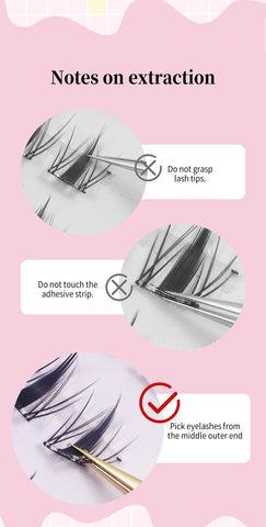 Self Adhesive Bottom Lashes No Glue Needed Reusable Under Eyelash Korean / Makeup DIY Individual Manga Lash Clusters