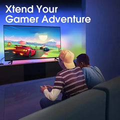 Smart TV LED Backlight with Camera for 55-75 inch Screens RGBIC LED Strip Lights Music Sync APP Control LED Ambient Lighting