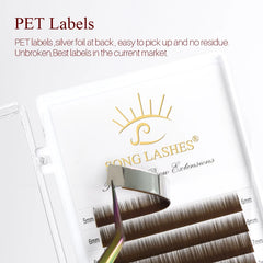 SONG LASHES  High Quality Straight Curvate Eyebrow Extensions False Eyebrow 12 lines Brown Color Eyebrow Extension