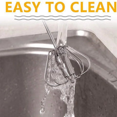 10/12/14inch Stainless Steel Semi Automatic Whisk Blender for Home -Versatile Tool for Egg Beater, Milk Frother, Hand Push Whisk