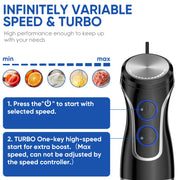 BioloMix 5 in 1 Immersion Hand Blender,1500W Blender with 304 Stainless Steel Blade,Food Processor,Smoothies Puree Baby Food