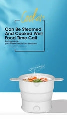 Foldable Electric Cooker Mini Multifunction Hot Pot Food Steamer Cooking Machine for Dormitory NoodleCooker   multi cooker