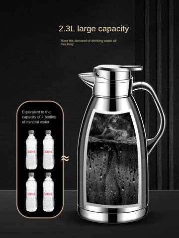 SUS304 stainless steel Roman kettle Vacuum insulated kettle Coffee kettle Household kettle Large capacity teapot camping kettle