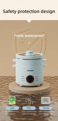 2.0L Rice Cooker Multifunctional Household Porridge Cooking Rice Cooker With Steamer Double Layer Non-Stick Electric Cooker 220V