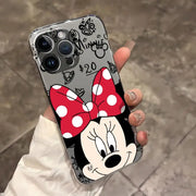 Clear Cover Case for iPhone 11 12 Pro Max 14 15 16 Plus Disney Minnie Mickey Cool