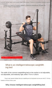Men's Fitness Equipment, Multifunctional Weightlifting Bed Supplies, Foldable Bench Press, Household Weightlifting Machine
