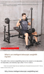 Men's Fitness Equipment, Multifunctional Weightlifting Bed Supplies, Foldable Bench Press, Household Weightlifting Machine