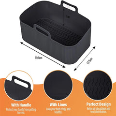 Silicone Pot Air Fryer Liners for Ninjas Dual Air Fryer, Reusable Double Silicone Air Fryer Liner, Air Fryer Accessories Air Fry