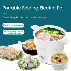 Foldable Electric Cooker Mini Multifunction Hot Pot Food Steamer Cooking Machine for Dormitory NoodleCooker   multi cooker