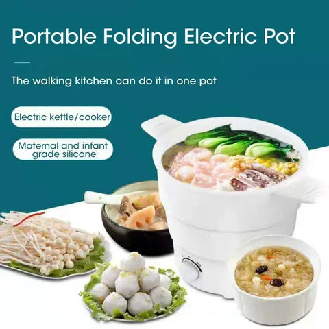 Foldable Electric Cooker Mini Multifunction Hot Pot Food Steamer Cooking Machine for Dormitory NoodleCooker   multi cooker