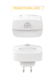 LED Night Light EU Plug In Smart Motion Sensor Light 220V Wall Lamp for Home Aisle WC Hallway Stair Kitchen Bedroom Night Lamp