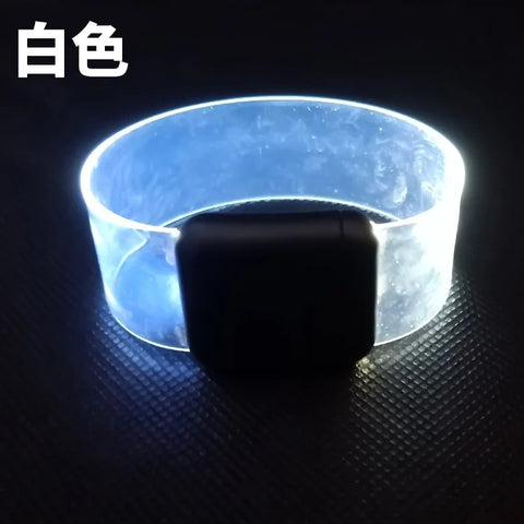 Silicone Sound Controlled LED Light Bracelet Led Light-emitting Bracelet Light Band Entertainment Party Wristband Halloween Belt