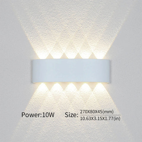 LED Wall Light Outdoor Indoor 2W 4W 6W 8W 10W AC85-265V Up Down White Black Modern Light For Home Garden Bedroom Corridor