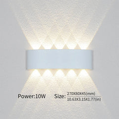 LED Wall Light Outdoor Indoor 2W 4W 6W 8W 10W AC85-265V Up Down White Black Modern Light For Home Garden Bedroom Corridor